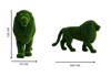 Lion Standing Ayakta Duran Aslan Figürlü Peyzaj Sanatı - Çelik Konstrüksiyon Yapay Çim Heykeli ve Topiary 135x190x70 cm