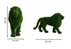 Lion Standing Big Ayakta Duran Büyük Aslan Figürlü Peyzaj Sanatı - Çelik Konstrüksiyon Yapay Çim Heykeli ve Topiary 265x310x110 cm