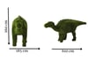 Maiasaur Ançıl Dinozor Figürlü Peyzaj Sanatı - Çelik Konstrüksiyon Yapay Çim Heykeli ve Topiary 260x610x185 cm