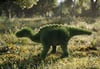 Maiasaur Dinozor Figürlü Peyzaj Sanatı - Çelik Konstrüksiyon Yapay Çim Heykeli ve Topiary 260x610x185 cm