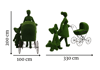 Mum with Children Anıtsal Anne ve Çocukları Figürlü Peyzaj Sanatı - Çelik Konstrüksiyon Yapay Çim Heykeli ve Dev Topiary 200x330x100 cm