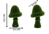 Mushroom Estetik Mantar Figürlü Peyzaj Sanatı - Çelik Konstrüksiyon Yapay Çim Heykeli ve Topiary 115x70x70 cm