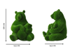 Panda bear with a baby Yavrulu Panda Figürlü Peyzaj Sanatı - Çelik Konstrüksiyon Yapay Çim Heykeli ve Topiary 180x145x145 cm