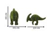 Parasaurolophus small İbikli Dinozor Figürlü Peyzaj Sanatı - Çelik Konstrüksiyon Yapay Çim Heykeli ve Topiary 165x370x180 cm