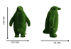 Penguin Sevimli Penguen Figürlü Peyzaj Sanatı - Çelik Konstrüksiyon Yapay Çim Heykeli ve Topiary 150x112x75 cm