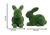 Rabbit Sevimli Tavşan Figürlü Peyzaj Sanatı - Çelik Konstrüksiyon Yapay Çim Heykeli ve Topiary 70x90x40 cm