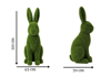 Rabbit sitting Oturan Tavşan Figürlü Peyzaj Sanatı - Çelik Konstrüksiyon Yapay Çim Heykeli ve Topiary 110x70x45 cm