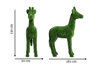 Roebuck Erkek Karaca Figürlü Peyzaj Sanatı - Çelik Konstrüksiyon Yapay Çim Heykeli ve Topiary 185x130x50 cm
