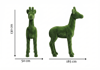 Roebuck Erkek Karaca Figürlü Peyzaj Sanatı - Çelik Konstrüksiyon Yapay Çim Heykeli ve Topiary 185x130x50 cm