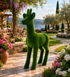 Roebuck Erkek Karaca Figürlü Peyzaj Sanatı - Çelik Konstrüksiyon Yapay Çim Heykeli ve Topiary 185x130x50 cm