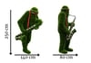 Saxophone player Saksafon Sanatçısı Figürlü Peyzaj Sanatı - Çelik Konstrüksiyon Yapay Çim Heykeli ve Topiary 250x80x140 cm