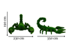 Scorpion Anıtsal Akrep Figürlü Peyzaj Sanatı - Çelik Konstrüksiyon Yapay Çim Heykeli ve Dev Topiary 350x230x190 cm