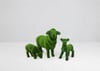 Set of Sheep Kırsal Koyun Sürüsü Figürlü Peyzaj Sanatı - Çelik Konstrüksiyon Yapay Çim Heykeli ve Dev Topiary Seti (Kişiye Özel Ebat)