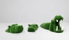 Set of Swimming Hippos Yüzen Su Aygırları Seti Figürlü Peyzaj Sanatı - Çelik Konstrüksiyon Yapay Çim Heykeli ve Dev Topiary Seti (Kişiye Özel Ebat)
