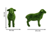 Sheep Sevimli Koyun Figürlü Peyzaj Sanatı - Çelik Konstrüksiyon Yapay Çim Heykeli ve Topiary 130x165x60 cm