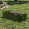 Sherwood Bench With A Niche WPC Dark Niş Tasarımlı Peyzaj Bankı - Çelik Konstrüksiyon Yapay Çim Heykeli ve Fonksiyonel Topiary 49x175x50 cm