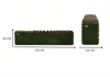 Sherwood Bench With A Niche WPC Dark Niş Tasarımlı Peyzaj Bankı - Çelik Konstrüksiyon Yapay Çim Heykeli ve Fonksiyonel Topiary 49x175x50 cm