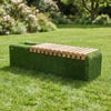 Sherwood Bench With A Niche WPC Light Niş Tasarımlı Peyzaj Bankı - Çelik Konstrüksiyon Yapay Çim Heykeli ve Fonksiyonel Topiary 49x175x50 cm
