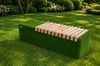 Sherwood Bench WPC Light Modern Oturma Bankı Figürlü Peyzaj Sanatı - Çelik Konstrüksiyon Yapay Çim Heykeli ve Topiary 49x175x50 cm