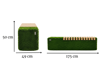 Sherwood Bench WPC Light Modern Oturma Bankı Figürlü Peyzaj Sanatı - Çelik Konstrüksiyon Yapay Çim Heykeli ve Topiary 49x175x50 cm