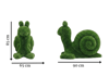 Snail Sevimli Salyangoz Figürlü Peyzaj Sanatı - Çelik Konstrüksiyon Yapay Çim Heykeli ve Topiary 90x85x65 cm
