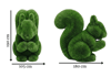 Squirrel big Dev Sincap Figürlü Peyzaj Sanatı - Çelik Konstrüksiyon Yapay Çim Heykeli ve Topiary 190x180x105 cm