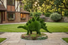 Stegosaur Dev Plakalı Dinozor Figürlü Peyzaj Sanatı - Çelik Konstrüksiyon Yapay Çim Heykeli ve Topiary 265x530x150 cm
