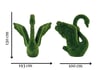 Swan big Dev Kuğu Figürlü Peyzaj Sanatı - Çelik Konstrüksiyon Yapay Çim Heykeli ve Topiary 130x100x193 cm
