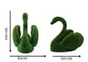 Swan small Estetik Kuğu Figürlü Peyzaj Sanatı - Çelik Konstrüksiyon Yapay Çim Heykeli ve Topiary 110x100x82 cm