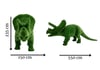 Triceratops big Dev Üç Boynuzlu Dinozor Figürlü Peyzaj Sanatı - Çelik Konstrüksiyon Yapay Çim Heykeli ve Topiary 235x550x150 cm