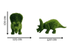 Triceratops small Üç Boynuzlu Dinozor Figürlü Peyzaj Sanatı - Çelik Konstrüksiyon Yapay Çim Heykeli ve Topiary 170x410x125 cm