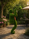 Trumpet player Trompet Sanatçısı Figürlü Peyzaj Sanatı - Çelik Konstrüksiyon Yapay Çim Heykeli ve Topiary 270x80x150 cm