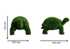 Turtle big Dev Kaplumbağa Figürlü Peyzaj Sanatı - Çelik Konstrüksiyon Yapay Çim Heykeli ve Topiary 150x295x180 cm