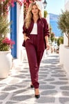 Bordo Modal Cupro İkili Takım