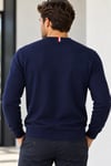 Lacivert Bisiklet Yaka Regular Fit Erkek Kazak