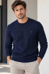 Lacivert Bisiklet Yaka Regular Fit Erkek Kazak