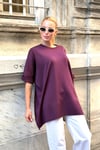 Mürdüm Oversize Triko Bluz