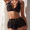 Tegan Fantezi Siyah Dantelli Mini Etekli Babydoll TG279242