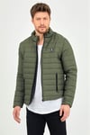 Yeşil Slim Fit Şişme Mont