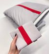 Grey Red Yatak Örtüsü  | Yatak Örtüleri Fiyatları ve Modelleri - zeynebeli.com