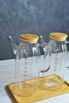2 li Bambu Kapaklı Roque Yağlık 1000 Ml