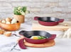 2 Li Kuvars Döküm Sahan Set - Bordo