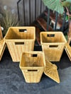 3 Lü Kare Rattan Sepet - Patates - Soğan - Sarımsak Sepeti