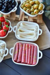 3 Lü Porselen Kare Meze Tabak / Küçük Boy