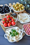 3 Lü Porselen Kare Meze Tabak / Küçük Boy