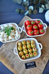 3 Lü Porselen Kare Meze Tabak / Küçük Boy