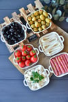 3 Lü Porselen Kare Meze Tabak / Küçük Boy