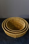 3 Lü Rattan Yuvarlak Kase