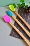 3 Lü Uzun Bambu Spatula Seti