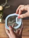 4 Lü Cam Kahvaltılık Seti - Gri
